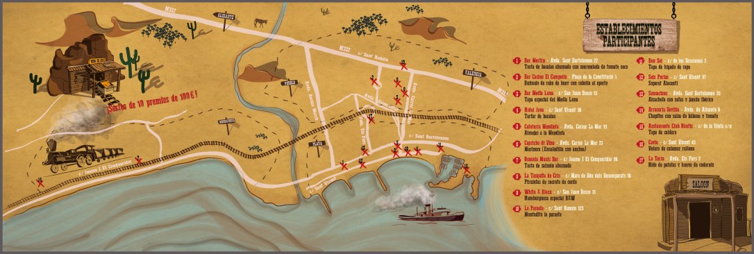 Plano ruta de tapas en El Campello