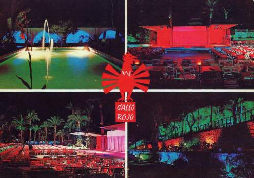1055 - Gallo Rojo. Postal de la sala de fiestas