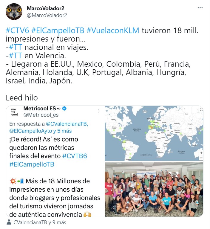 Tuit @MarcoVolador2 estadísticas #ElCampelloTB 
